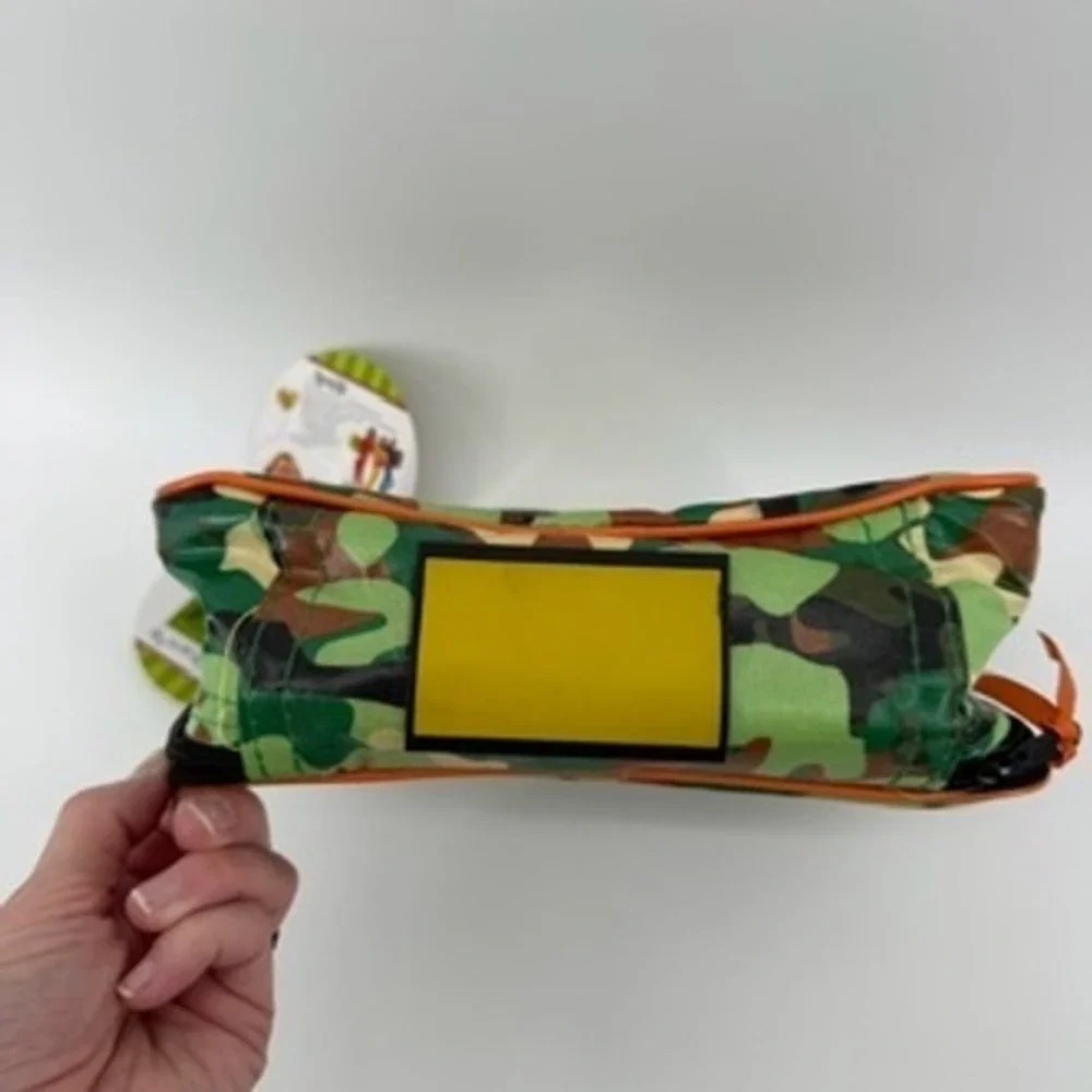 Bazoongi Kids Camo Insulated Lunch Box Green Orange Yellow New With Tags